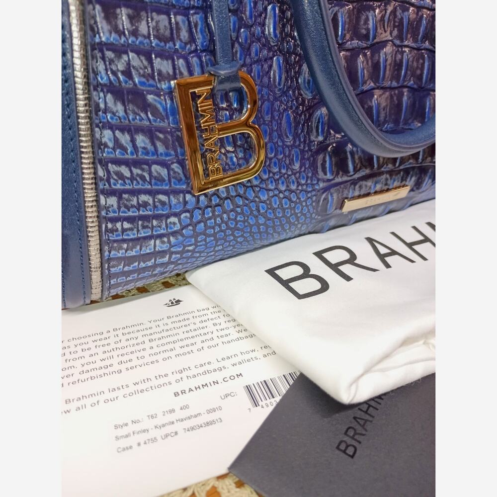 NWT Brahmin Kyanite Havisham Small Finley Satchel - Picture 2 of 7